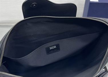 DIOR LINGOT BRIEFCASE GRAY CD DIAMOND CANVAS AND SMOOTH CALFSKIN – DIO032