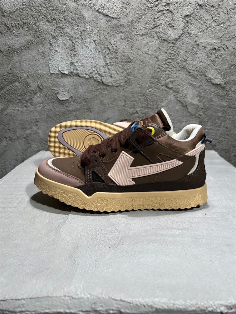 OFF-WHITE SPONGE MID-TOP SNEAKERS BROWN BEIGE – OFW041