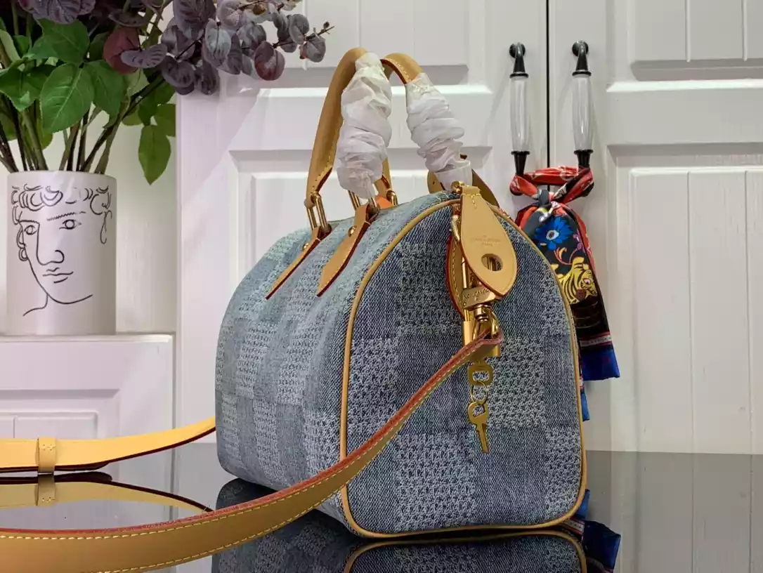 Speedy 40 Bandoulière Blue Damier Denim 3D N40701 – LW209