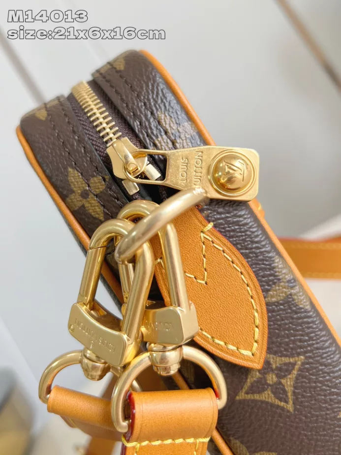 DANUBE CROSSBODY BAG BROWN MONOGRAM CANVAS M14013 – LW283