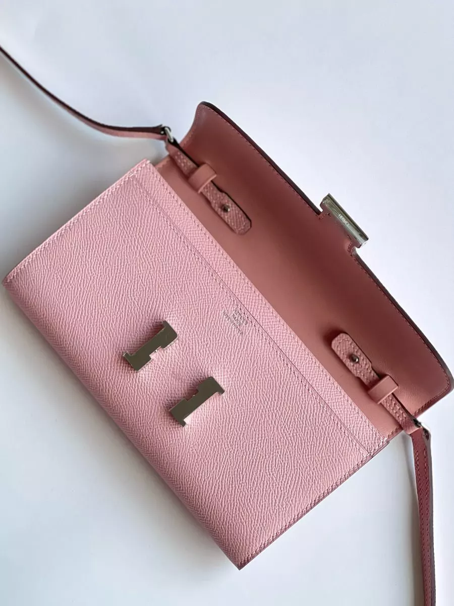 Hermes Constance To Go Wallet in Pink Epsom Calfskin – HW179