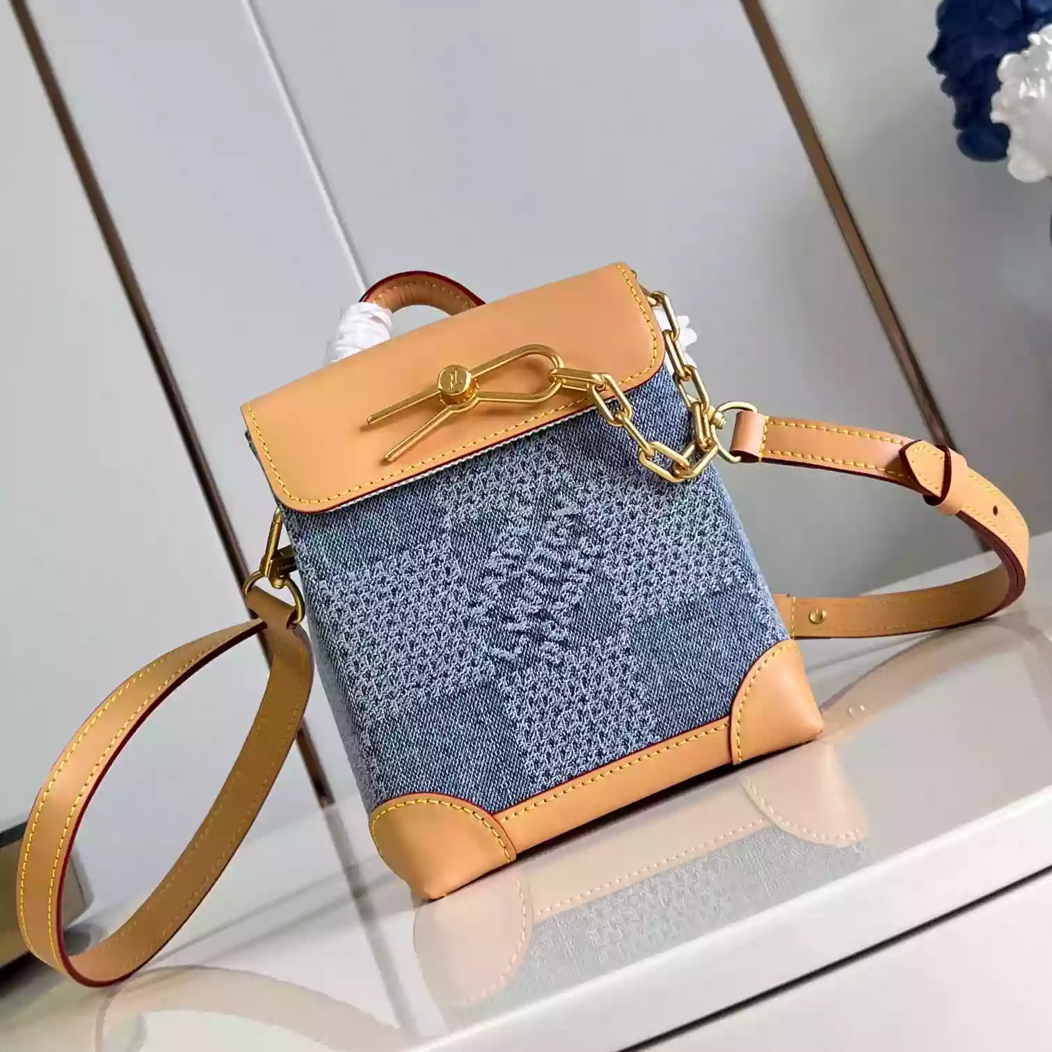 NANO STEAMER BLUE DAMIER DENIM 3D N40751 – LW443