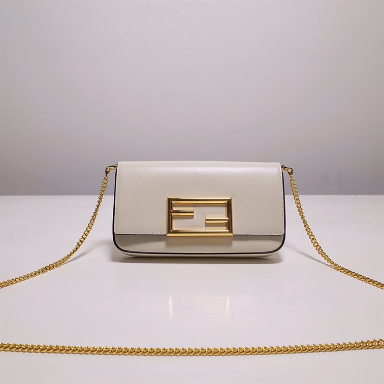 FENDI WALLET ON CHAIN WITH POUCHES MINI WHITE BAG – F053