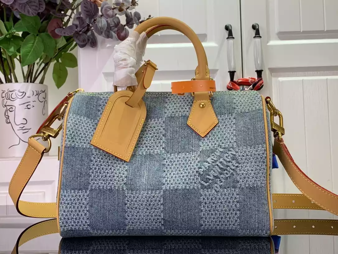 Speedy 40 Bandoulière Blue Damier Denim 3D N40701 – LW209