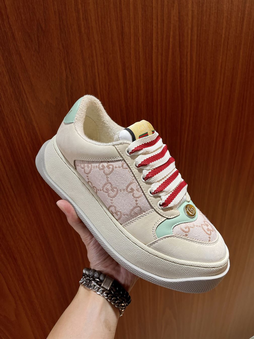 GUCCI SCREENER GG TRAINERS PINK – GCC142