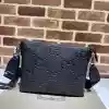 GUCCI JUMBO GG CANVAS MEDIUM MESSENGER BAG BLACK 2023 – BG089