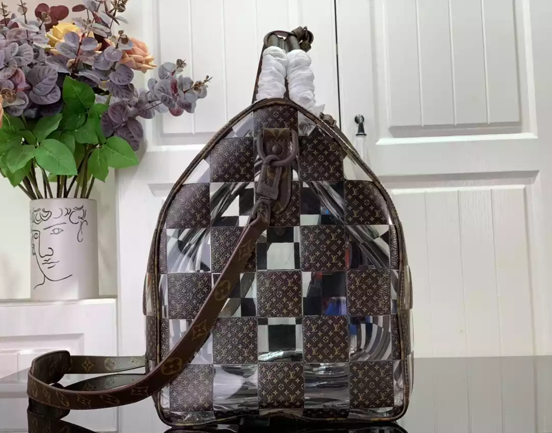 KEEPALL BAG IN WHITE, GREY AND BROWN – LW364