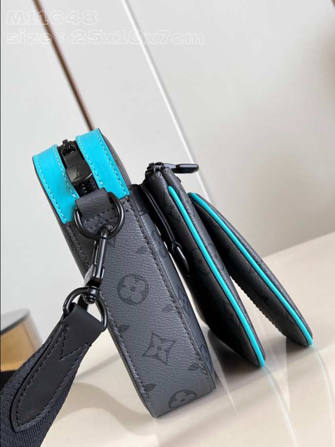 LOUIS VUITTON Trio Messenger Turquoise Blue Bag – LVB080