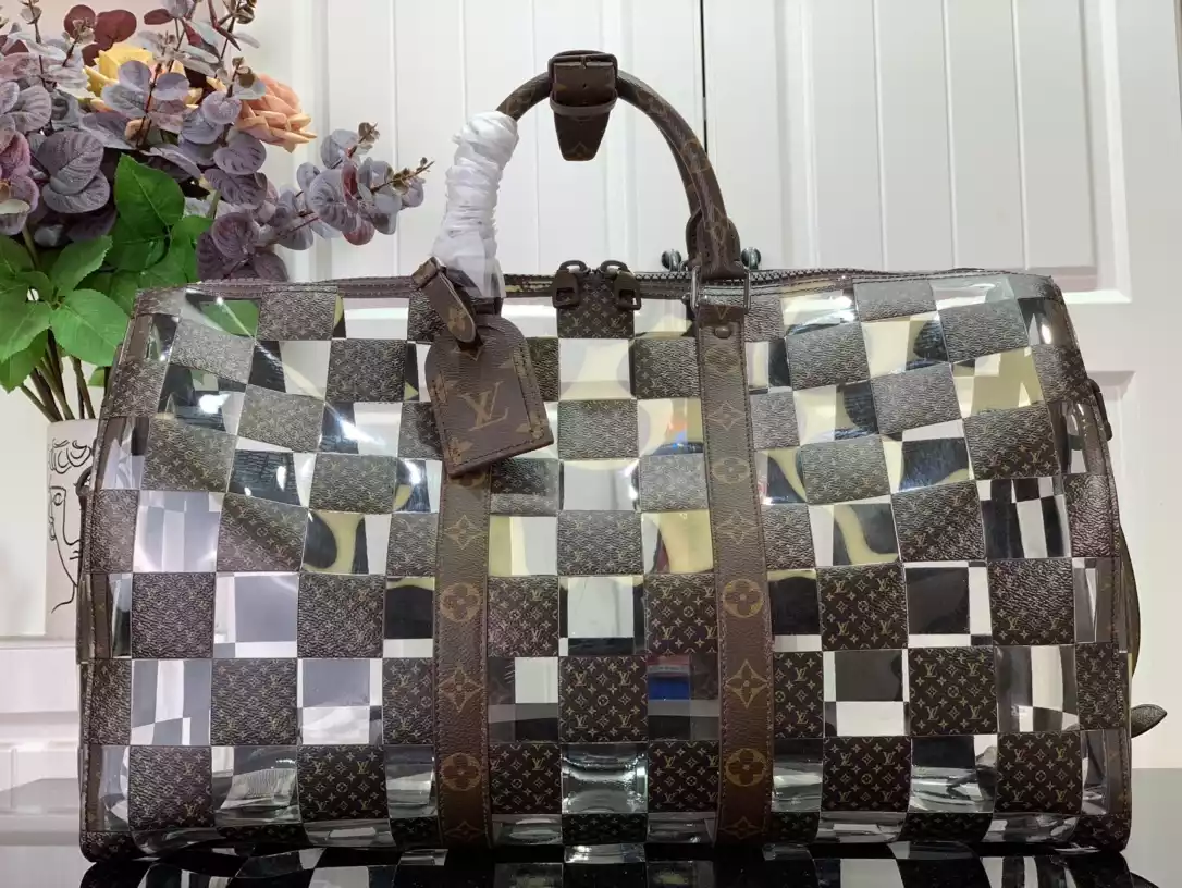 KEEPALL BAG IN WHITE, GREY AND BROWN – LW364