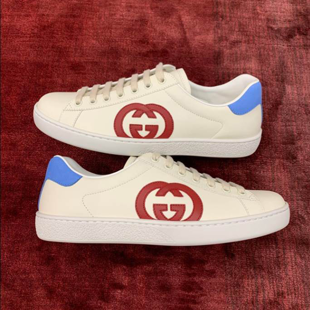 Gucci Ace Interlocking G White Red Blue Sneakers – GCC196