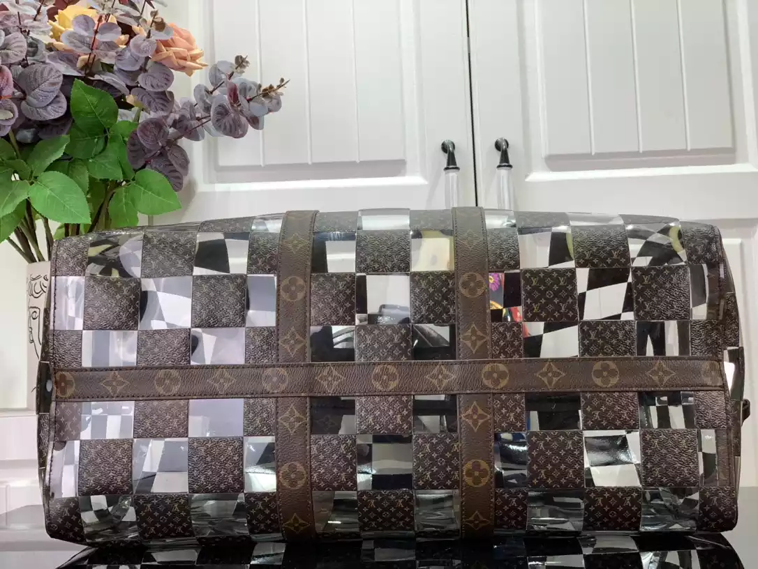 KEEPALL BAG IN WHITE, GREY AND BROWN – LW364