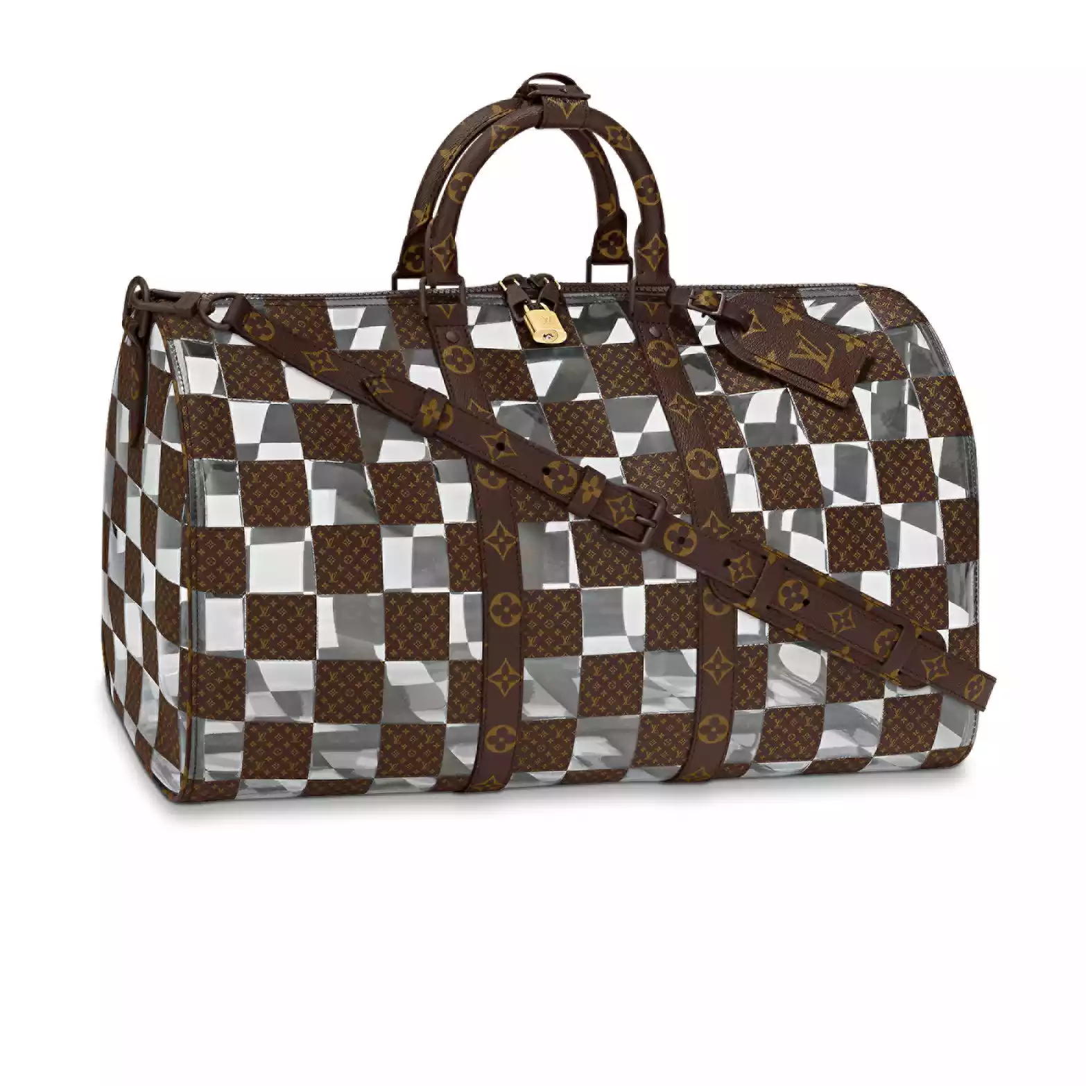 KEEPALL BAG IN WHITE, GREY AND BROWN – LW364