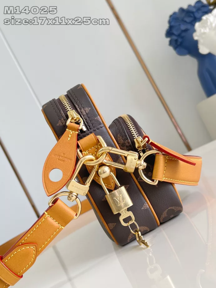 NIL CROSSBAG MONOGRAM BROWN CALF LEATHER M14025 – LW278