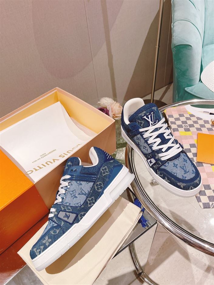 LOUIS VUITTON TRAINER SNEAKER DENIM MONOGRAM – LVS129