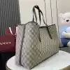 GUCCI GG CANVAS EMBLEM MAXI TOTE BAG BEIGE/BLACK 2025 – BG110