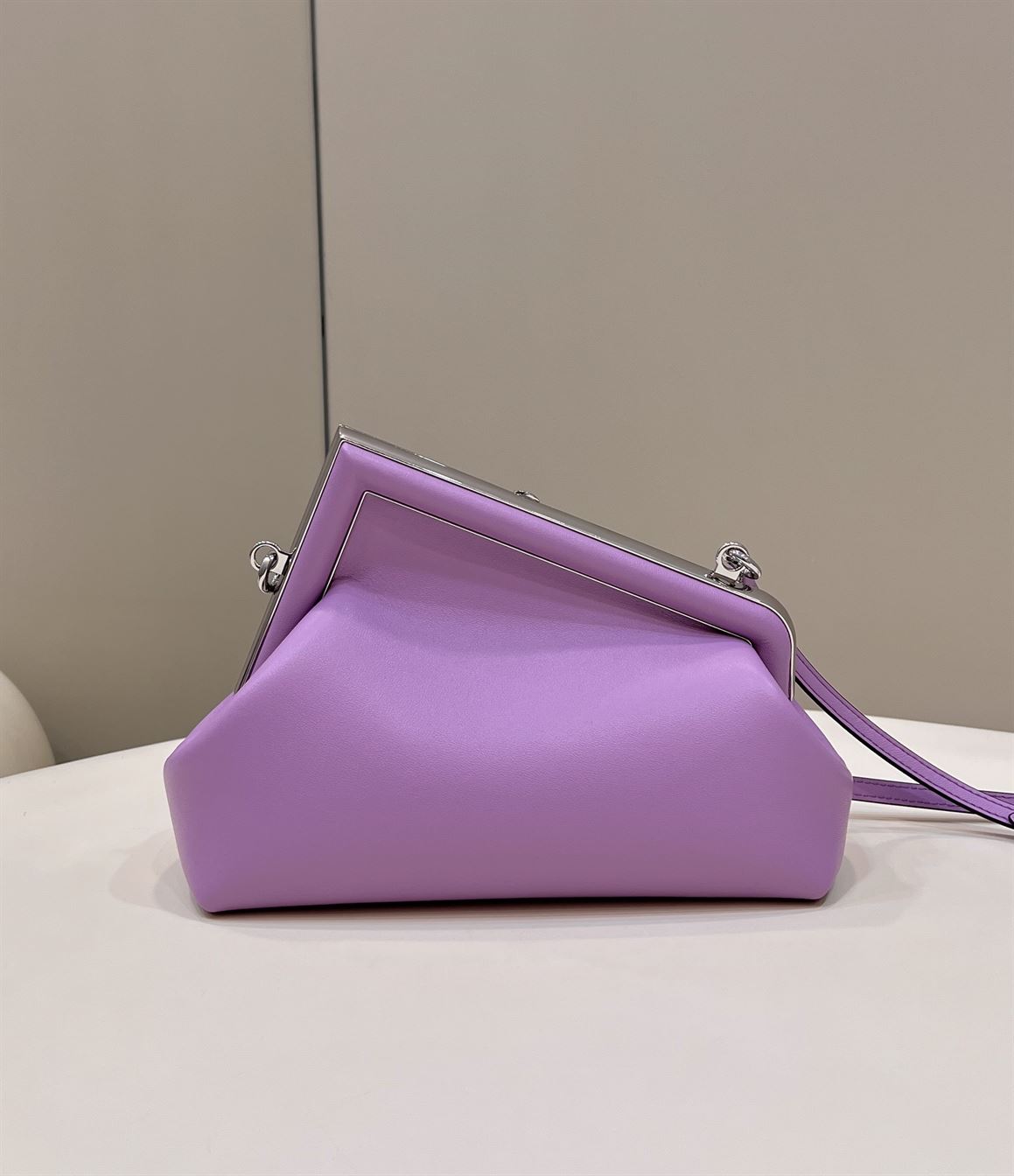 FENDI FIRST SMALL PURPLE LEATHER BAG – F048