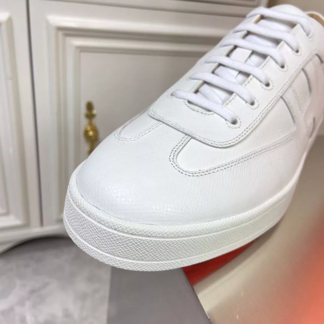 Hermes Boomerang Sneakers In White Epsom Leather – HM055