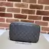 GUCCI MEN’S OPHIDIA GG CANVAS TOILETRY CASE GREY/BLACK 2023 – BG096