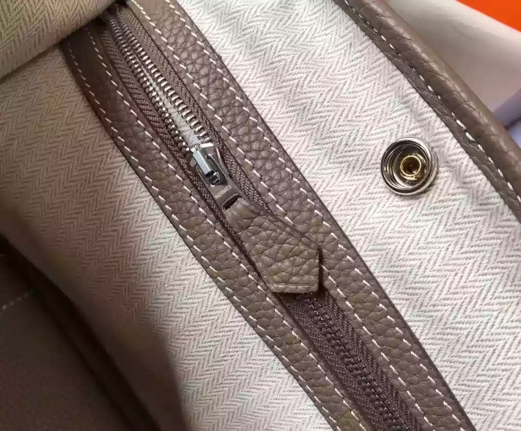 Hermes Garden Party 30 Bag In Taupe Taurillon Leather – HW077
