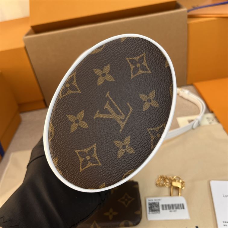 LOUIS VUITTON NANO BUCKET BROWN WHITE – LW134