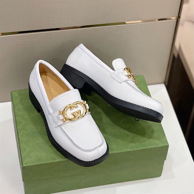 GUCCI LEATHER LOAFER IN WHITE – GL046