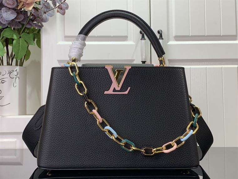 LOUIS VUITTON CAPUCINES MM BLACK – LW100
