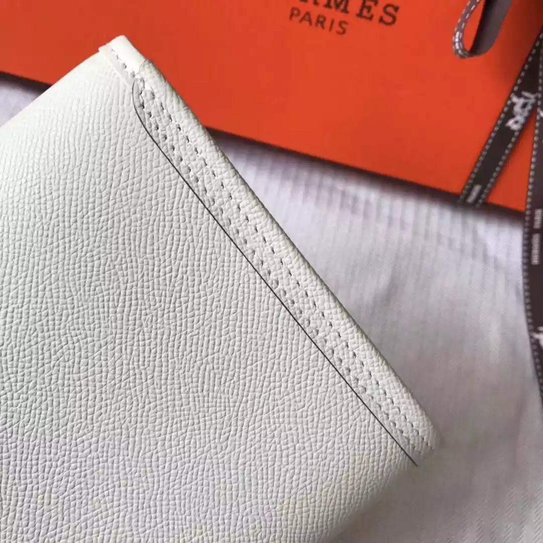 Hermes Jige Elan 29 Clutch In White Epsom Leather – HW102