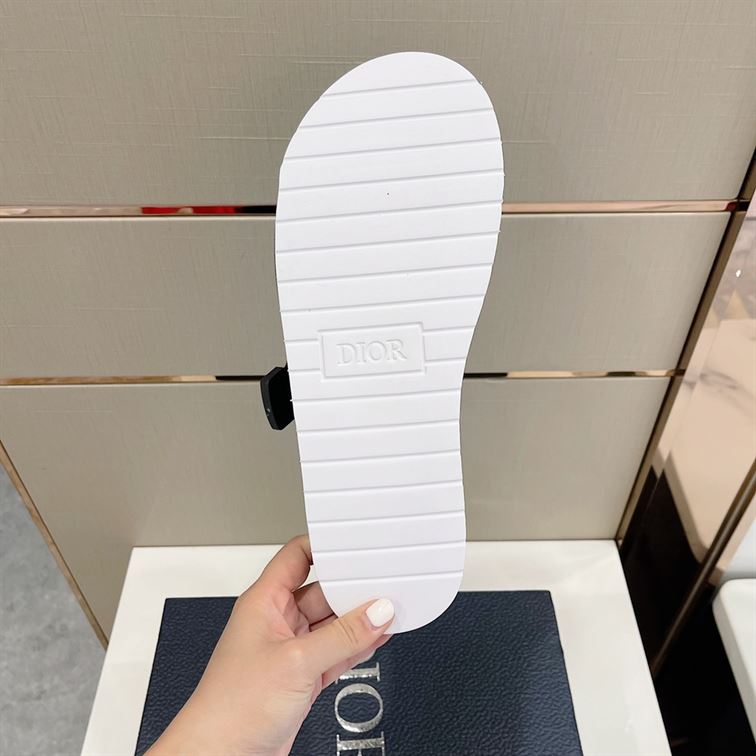 DIOR ALPHA SANDAL BEIGE AND BLACK DIOR OBLIQUE JACQUARD – DS005