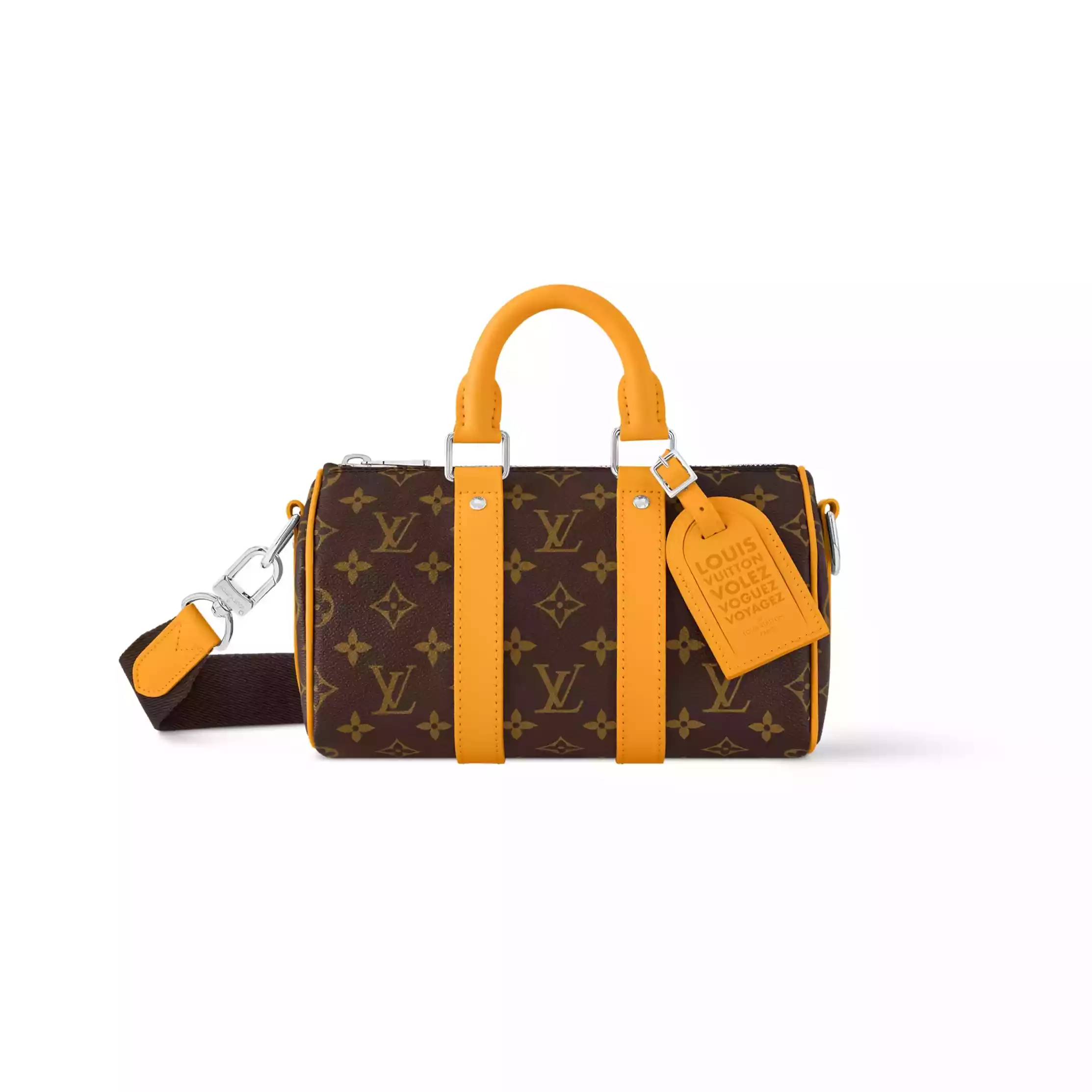 KEEPALL BANDOULIERE 25 BAG SAFRAN YELLOW MONOGRAM MACASSAR – LW301