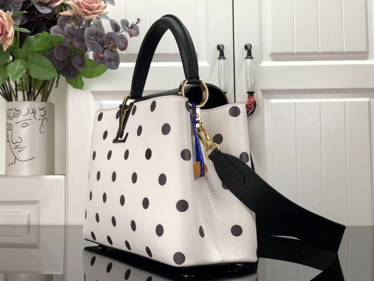LOUIS VUITTON CAPUCINES MM White And Black – LW095