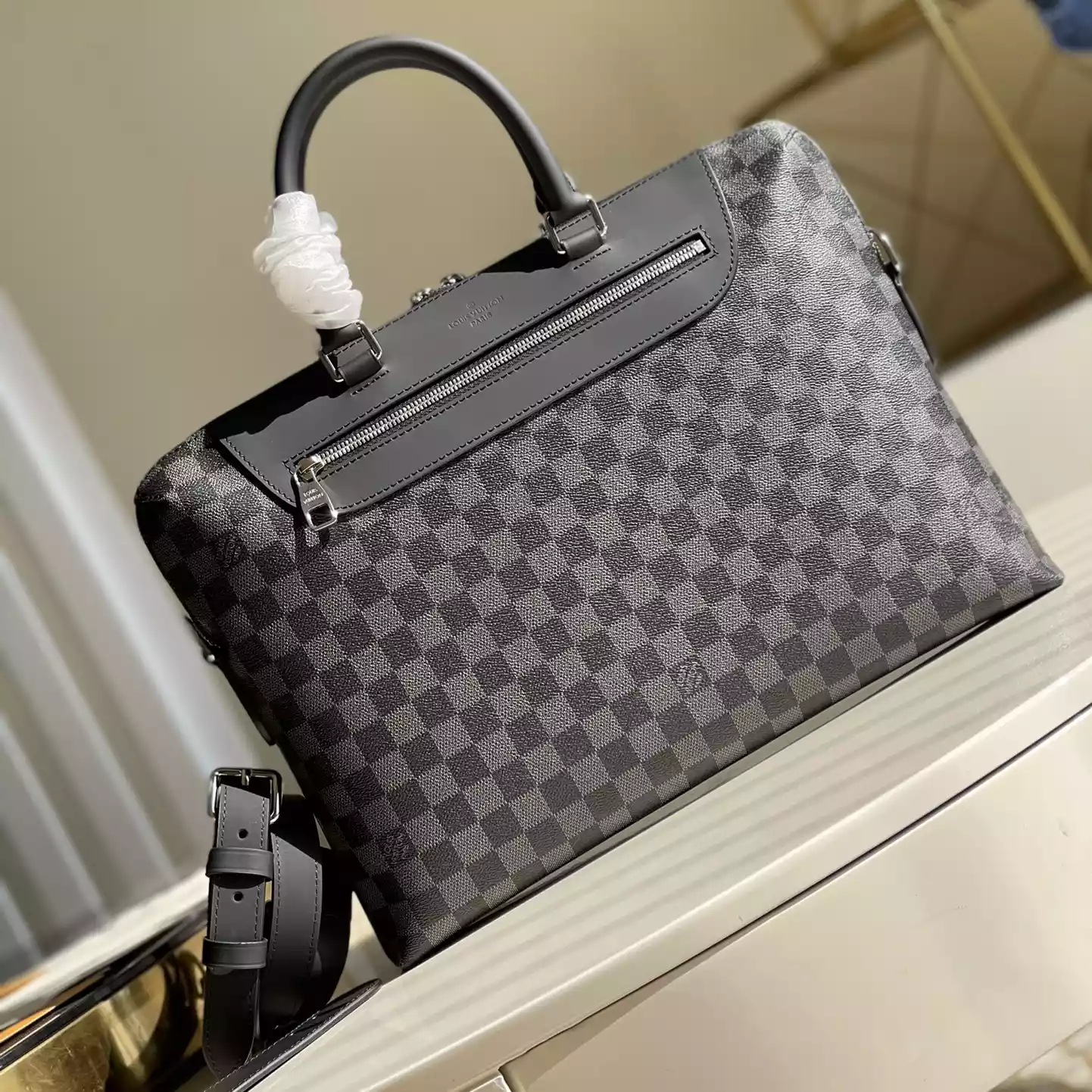 PORTE DOCUMENTS JOUR DAMIER GRAPHITE N48260 – LW324