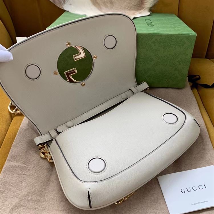 GUCCI BLONDIE SHOULDER BAG IN WHITE LEATHER – GB79