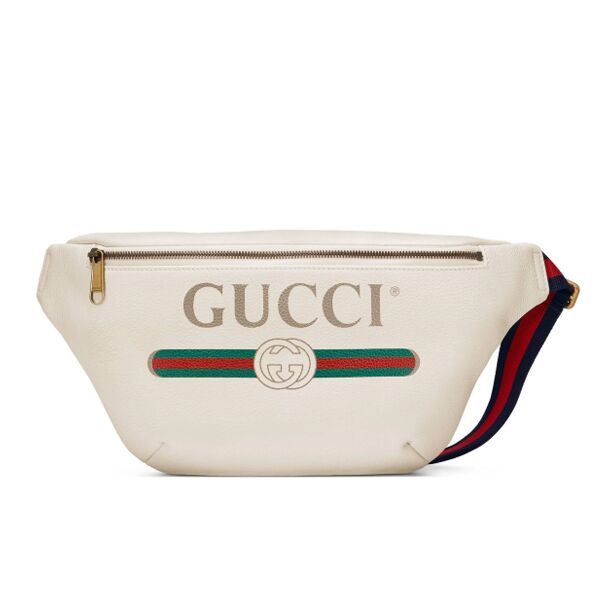 GUCCI LOGO-PRINT LEATHER BELT BAG – BG010