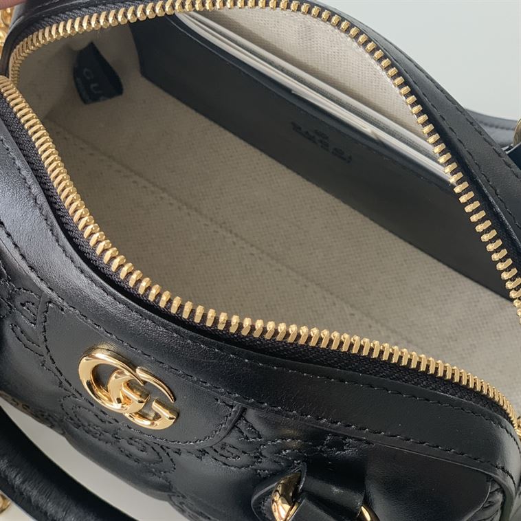 GUCCI GG MATELASSE MINI BAG IN BLACK LEATHER – GB69