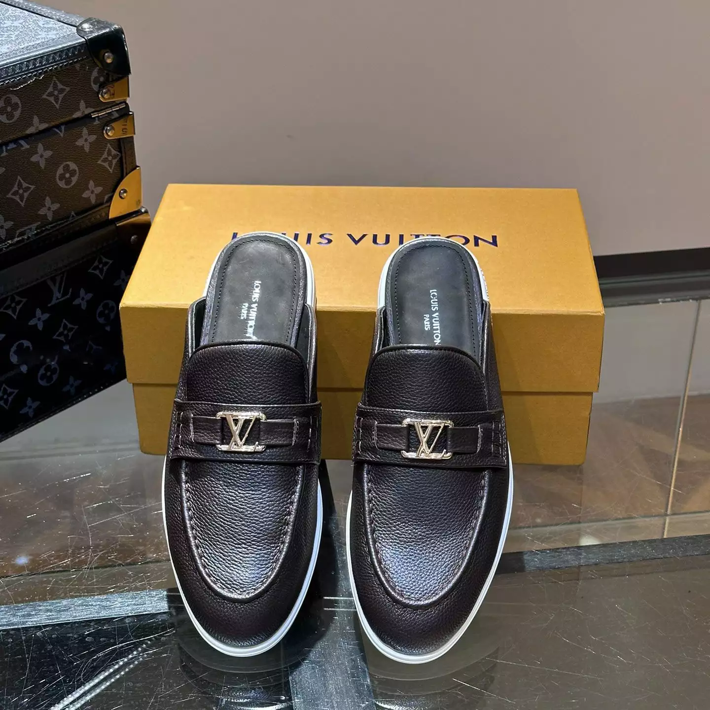 ESTATE OPEN BACK LOAFERS IN BLACK – VL058