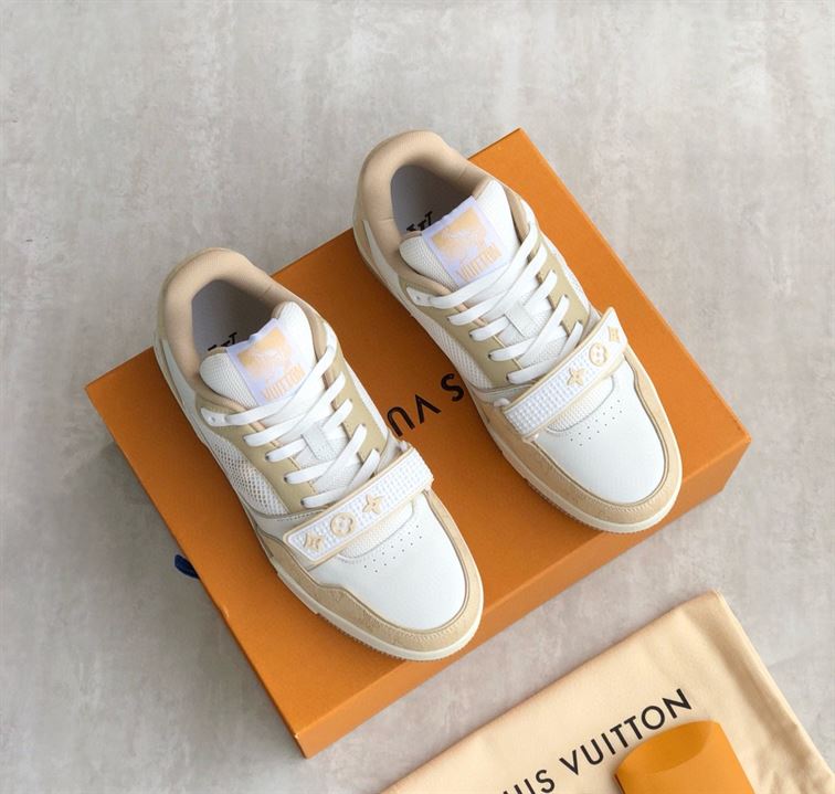 LOUIS VUITTON TRAINER BEIGE WHITE – LVS014