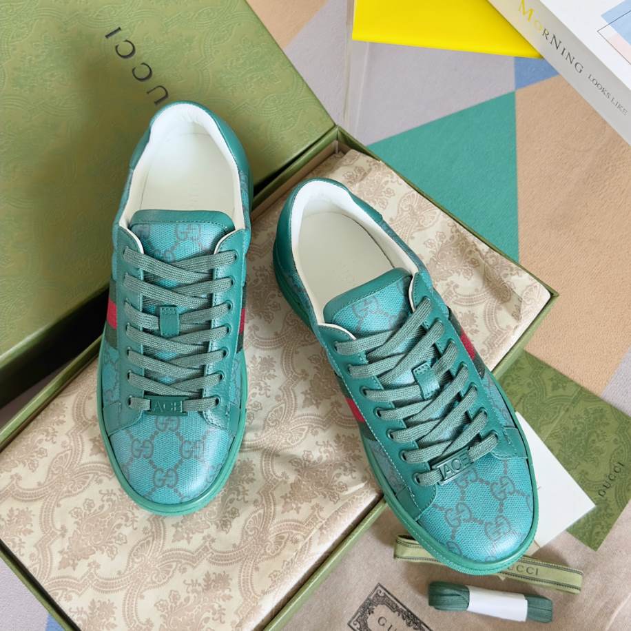 Gucci Ace Crystal Green Sneakers – GCC188
