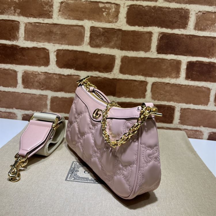 GUCCI GG MATELASSE HANDBAG WITH PINK LEATHER – GB88