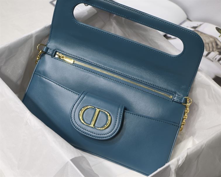 DIOR AUTHENTICATED AVENUE HANDBAG LEATHER BLUE – DOB116