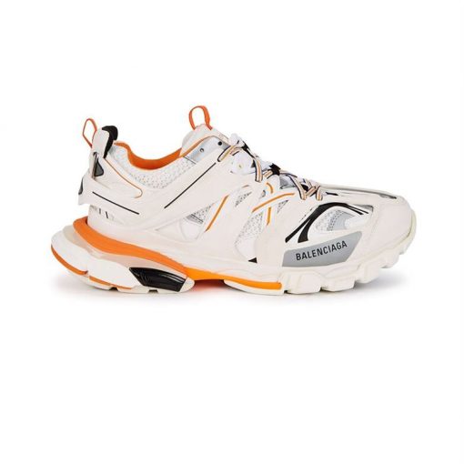 BALENCIAGA TRACK 3 SNEAKERS IN WHITE AND ORANGE – BLA001