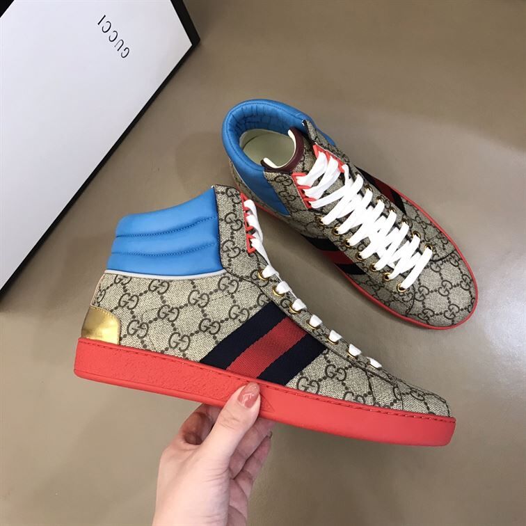 GUCCI ACE GG HIGH TOP SNEAKERS – GCC059