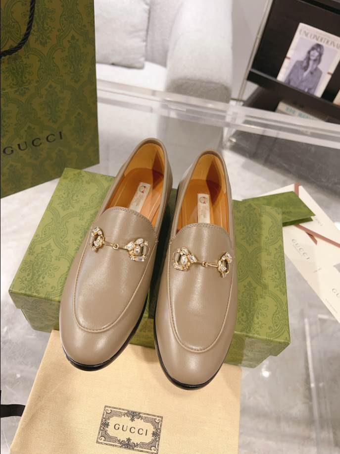 Gucci Jordaan Brown Leather Loafer – GL073