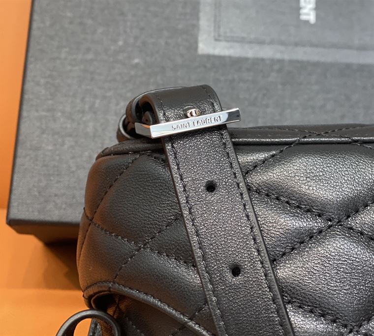 YSL JUNE QUILTED LEATHER CROSSBODY BLACK BAG – YB045