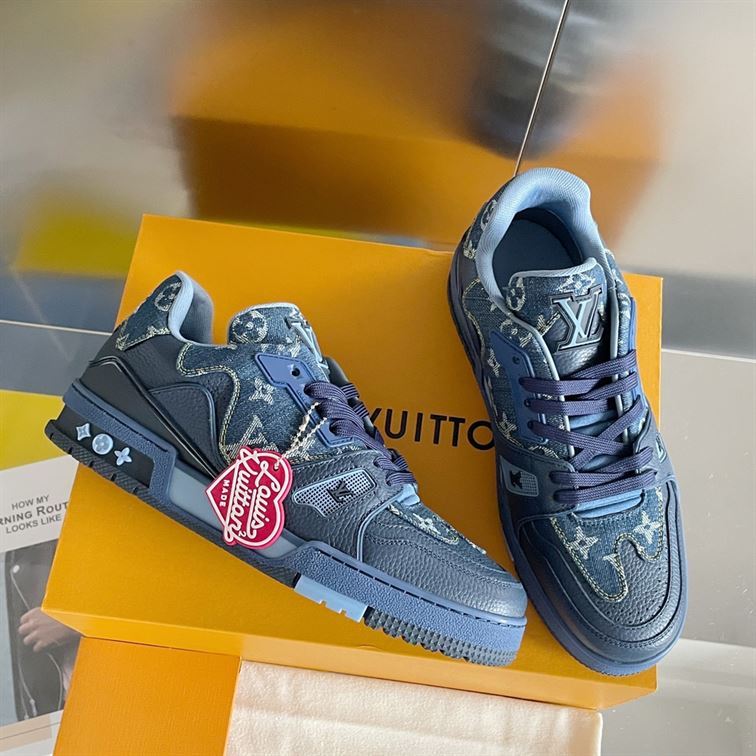 LOUIS VUITTON X NIGO TRAINER SNEAKERS IN BLUE – LVS005
