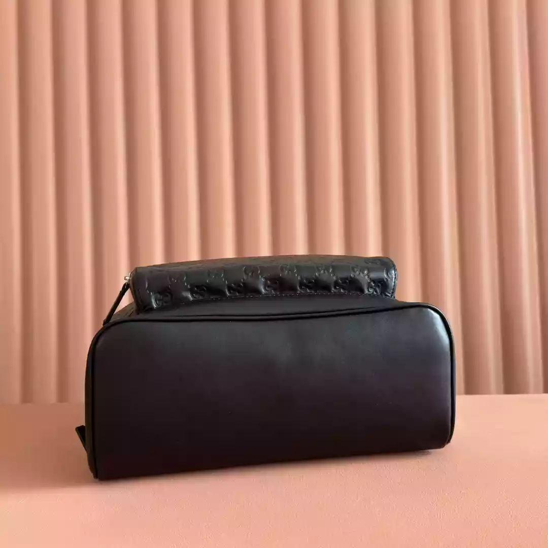 Gucci GG Monogram Medium Backpack Black  – BG070