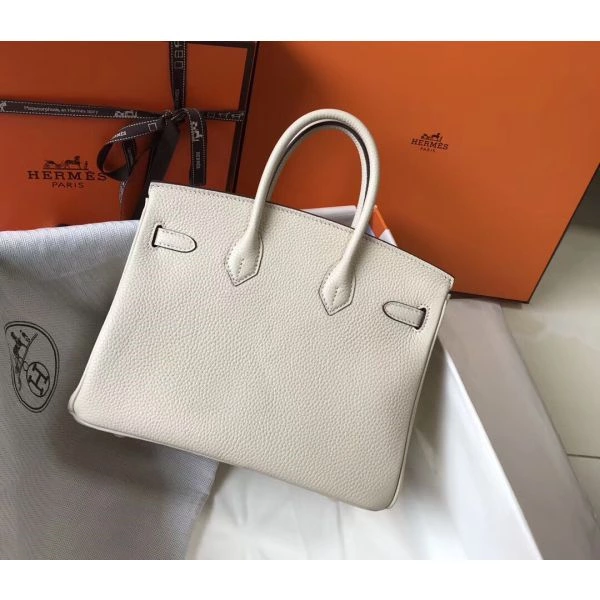 Hermes Birkin 25cm Bag In Beton Clemence Leather GHW – HW012