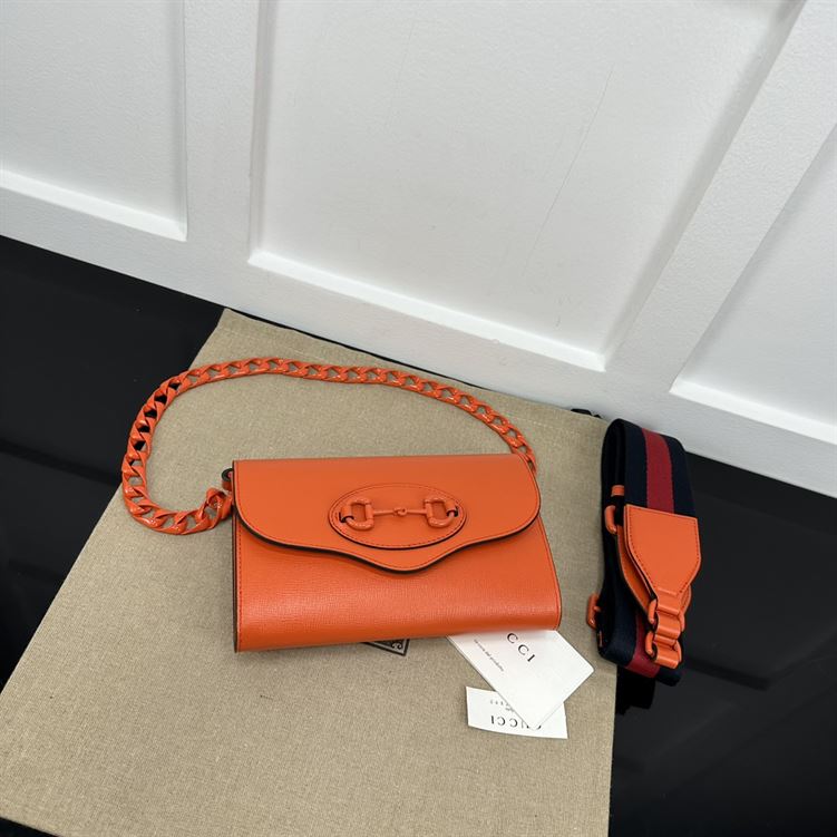 GUCCI HORSEBIT 1955 MINI BAG IN ORANGE LEATHER – GB34