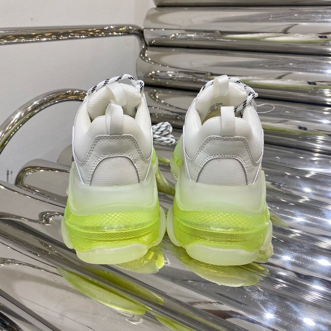 BALENCIAGA TRIPLE S WHITE GREEN CLEAR SOLE – BLA013