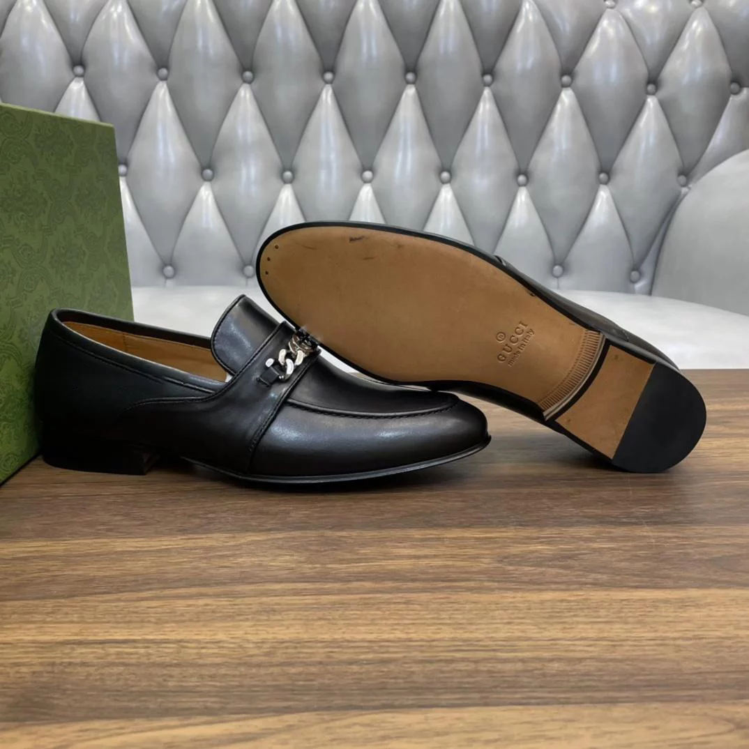 MEN’S LOAFERS WITH INTERLOCKING G BLACK – GL109
