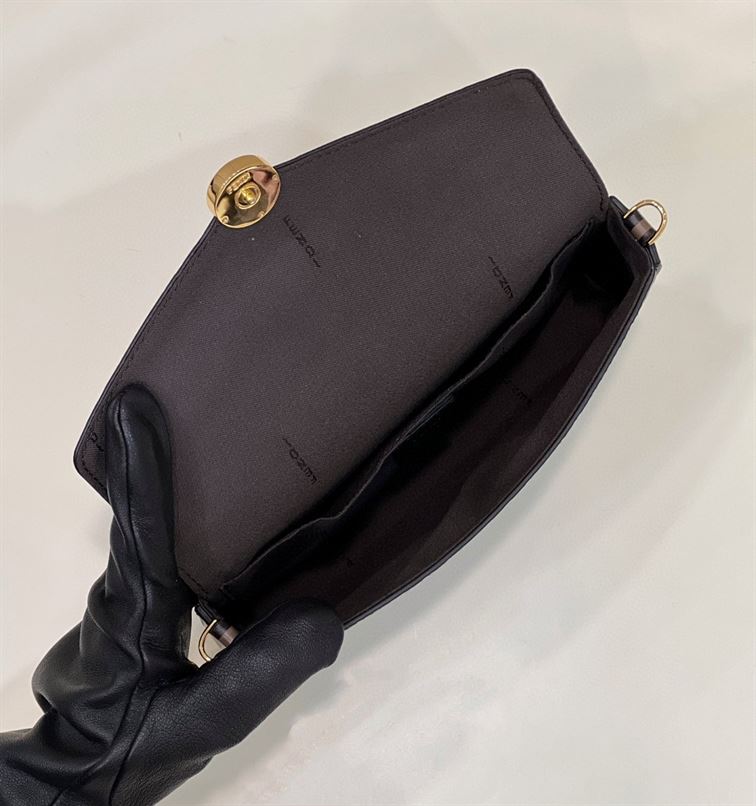 FENDI WALLET ON CHAIN WITH POUCHES BROWN LEATHER MINI BAG – F056